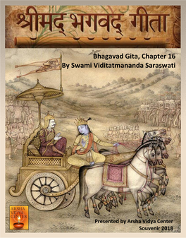 Bhagavad Gita, Chapter 16 by Swami Viditatmananda Saraswati