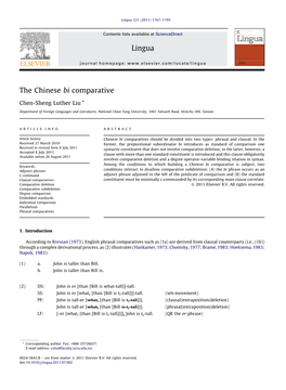 The Chinese Bi Comparative