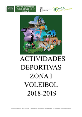 Actividades Deportivas Zona I Voleibol 2018-2019