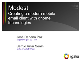 Modest Talk at Guadec/Desktop Summit 2009