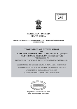 Cover Page of FDI Report