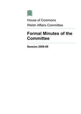 Formal Minutes of the Committee