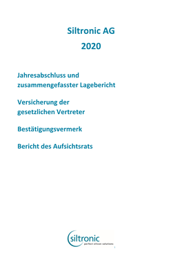 Jahresabschluss 2020