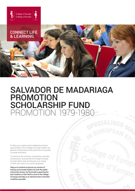 Salvador De Madariaga Promotion Scholarship Fund Promotion 1979-1980