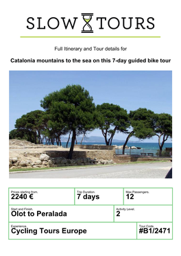 Cycling Tours Europe #B1/2471 Catalonia Mountains to the Sea on This 7-Day Guided Bike Tour
