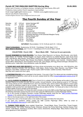 The Fourth Sunday of the Year