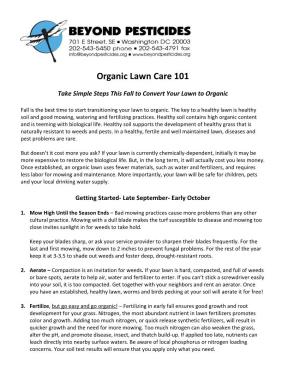 Organic Lawn Care 101
