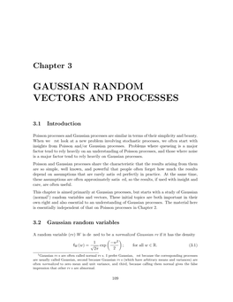 Gaussian Random Vectors and Processes