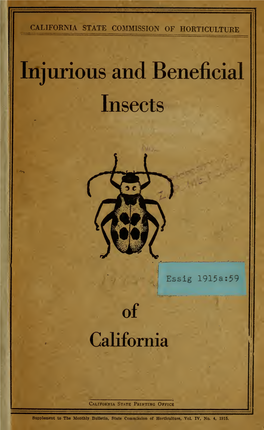 Injurious and Beneficial Insects of California. 219