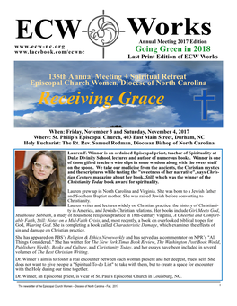 Annual Meeting 2017 Edition Going Green in 2018 Last Print Edition of ECW Works