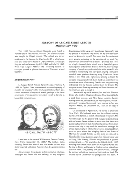 HISTORY of ABIGAIL SMITH ABBOTT Mawine Can Wmd
