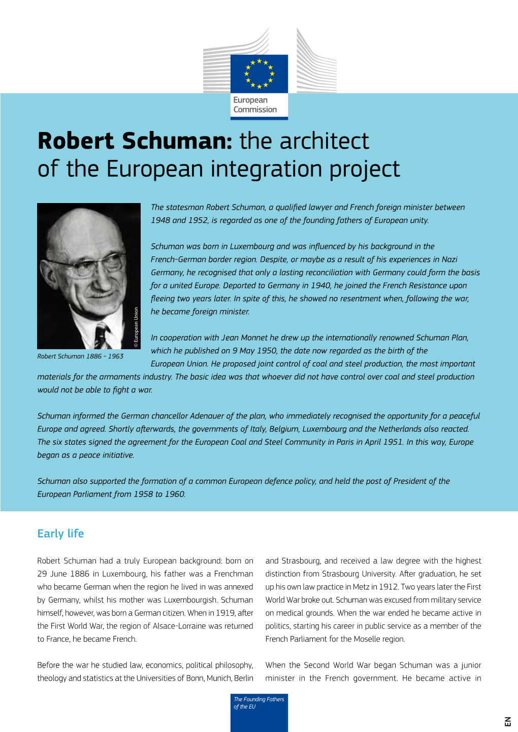 Robert Schuman: the Architect of the European Integration Project