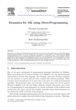 Dynamics for ML Using Meta-Programming