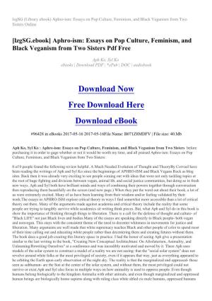 Aphro-Ism: Essays on Pop Culture, Feminism, and Black Veganism from Two Sisters Online