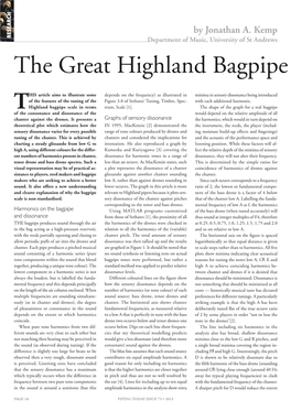 The Great Highland Bagpipe Scale and Sensory Dissonance