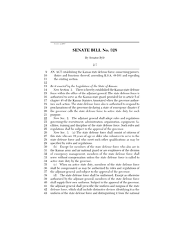 SENATE BILL No. 328