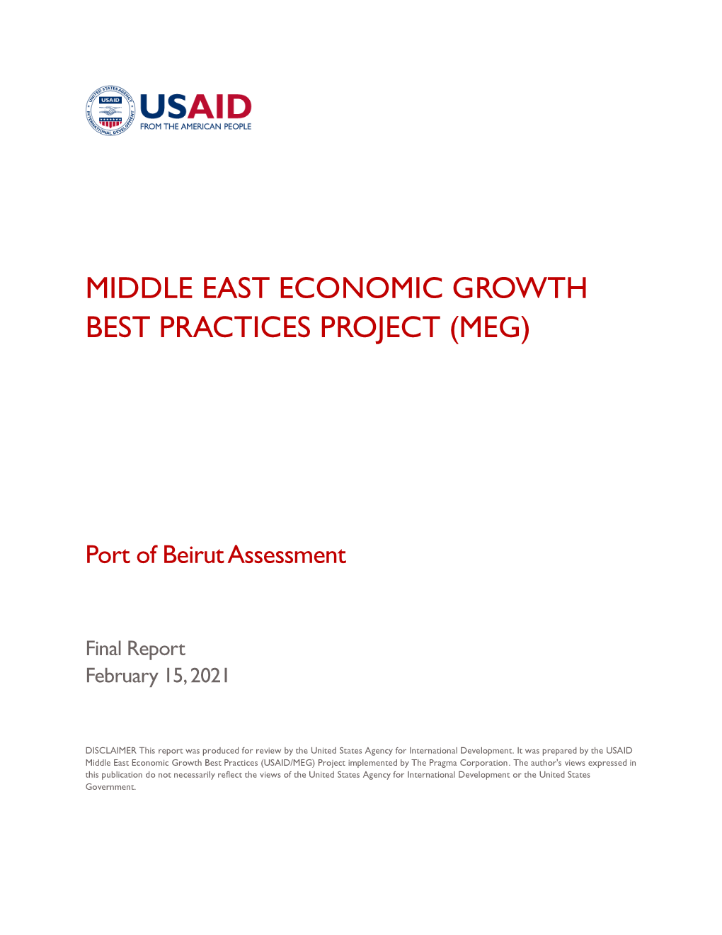 Port of Beirut Assessment (Extended)