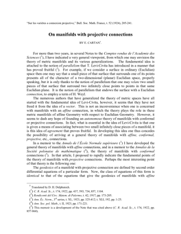 On Manifolds with Projective Connections