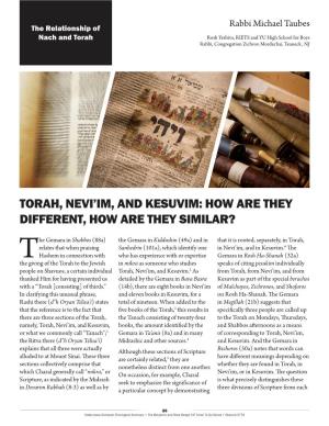 Torah, Nevi'im, and Kesuvim