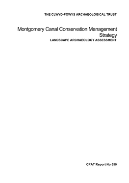 Montgomery Canal Conservation Management Strategy (385KB PDF)
