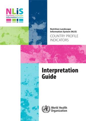 Nutrition Landscape Information System (NLIS). Interpretation Guide