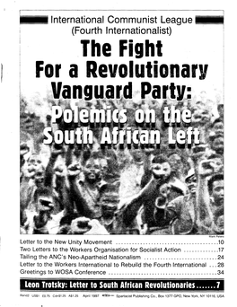 The Fight for a Revolutionary Vanguard Party Polemics on The