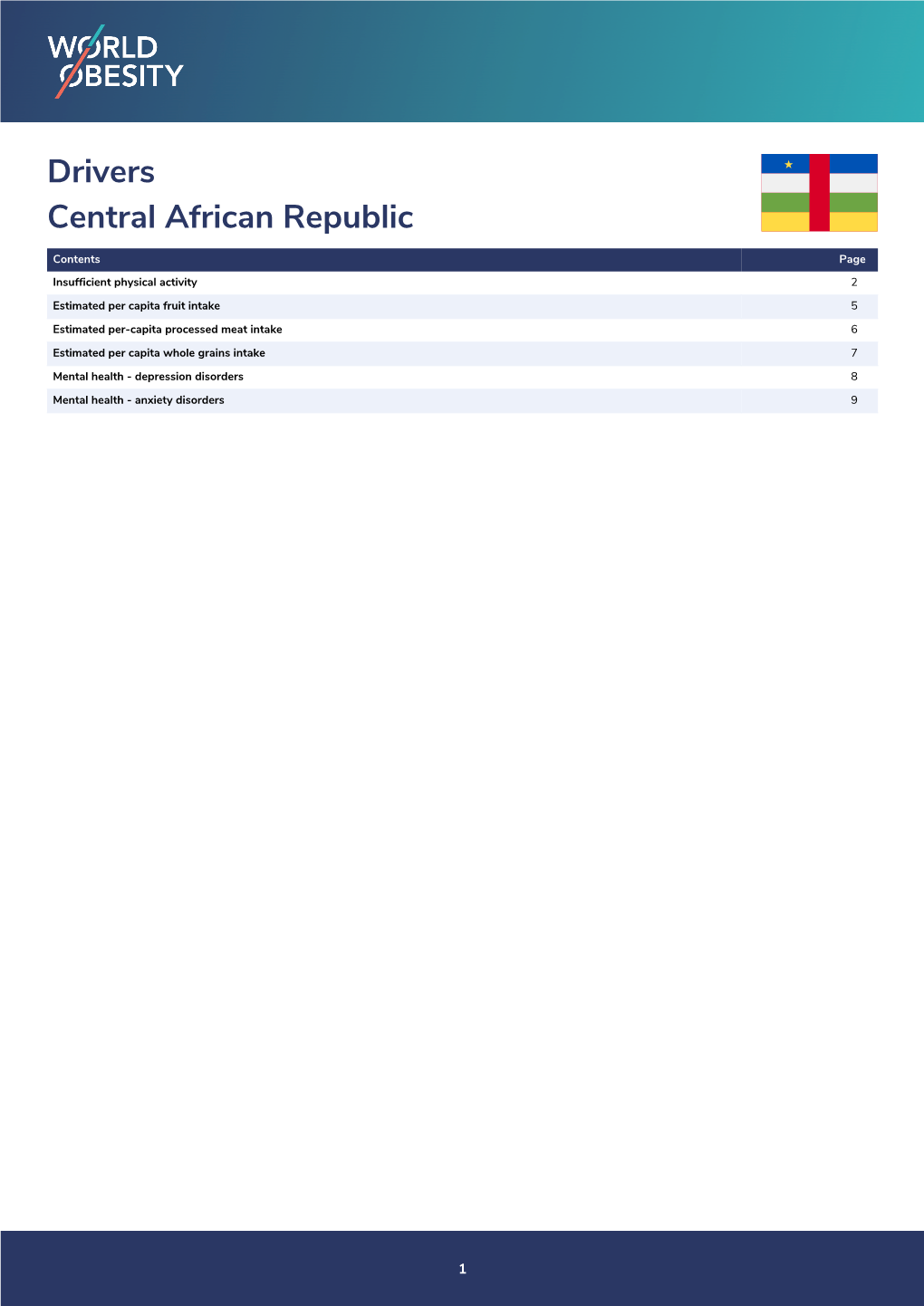 Drivers: Central African Republic