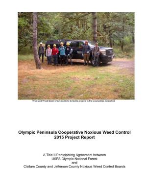 Olympic Peninsula Cooperative Noxious Weed Control 2015 Project Report