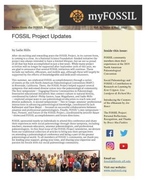 FOSSIL Project Newsletter Fall 2019