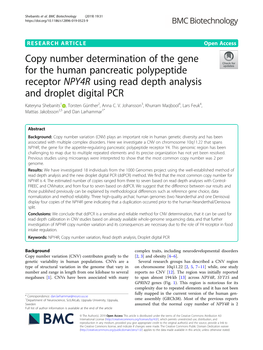 Copy Number Determination of the Gene for the Human Pancreatic
