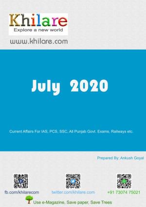 July-2020 E-Magazine Khilare
