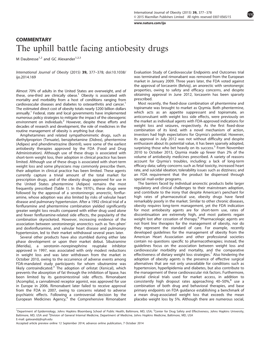 The Uphill Battle Facing Antiobesity Drugs