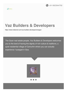 Vaz Builders & Developers