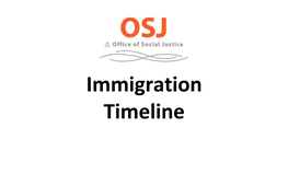 Immigration Timeline