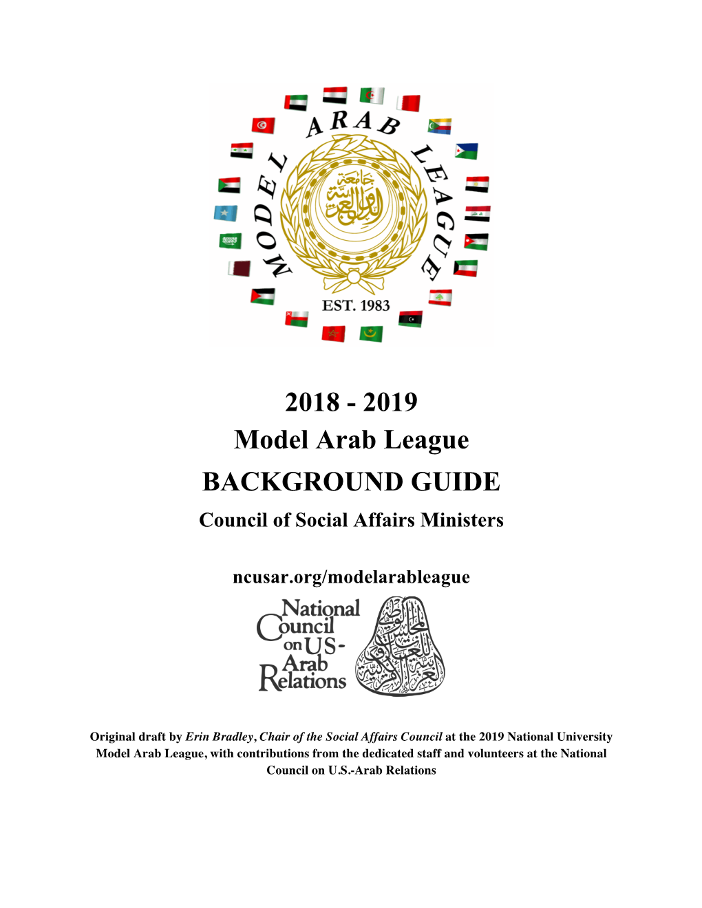 2018 - 2019 Model Arab League BACKGROUND GUIDE Council of Social Affairs Ministers