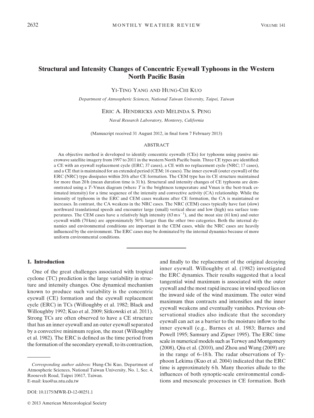 Structural and Intensity Changes of Concentric Eyewall Typhoons in the Western North Paciﬁc Basin