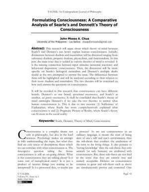 A Comparative Analysis of Searle's and Dennett's Theory