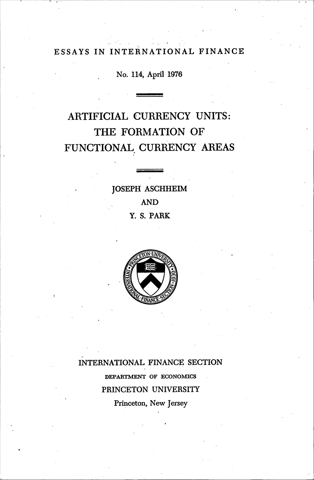 Artificial Currency Units: the Formation of Functional