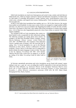 132 6.2. Gallo-Latin Inscriptions