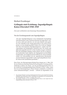 Jugendgefängnis Kaiser-Ebersdorf 1940–1945