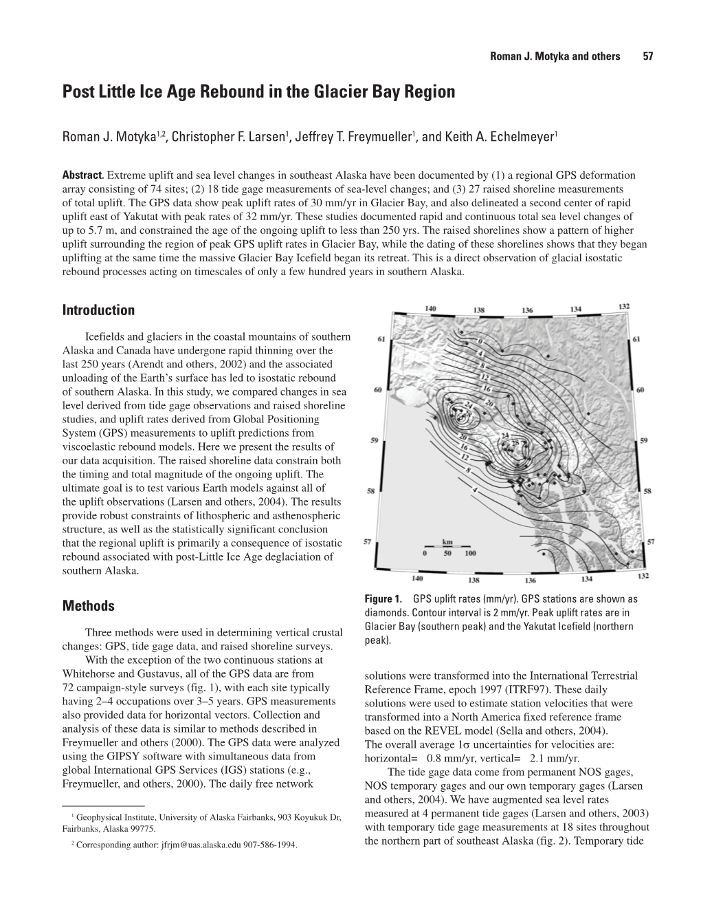 Post Little Ice Age Rebound in the Glacier Bay Region