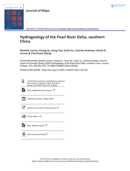Hydrogeology of the Pearl River Delta, Southern China