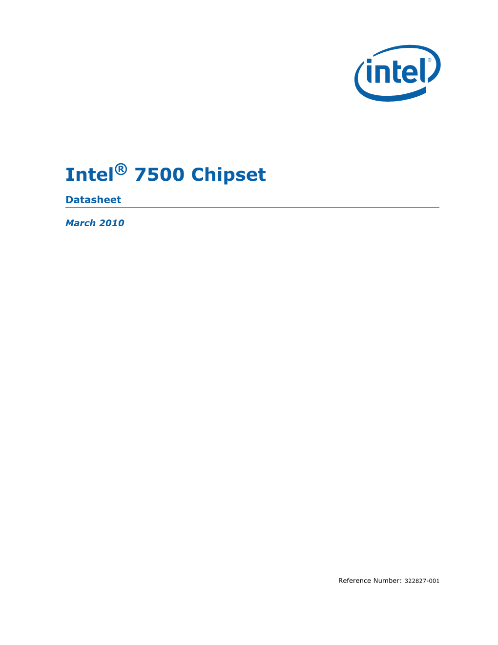 Intel® 7500 Chipset Datasheet Contents