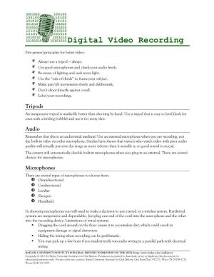 Digital Video Recording