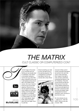 'The Matrix': Cult Classic of Computerized Con?