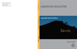 GRADUATE BULLETIN Colorado School of Mines