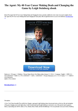 The Agent: My 40-Year Career Making Deals and Changing the Game by Leigh Steinberg Ebook