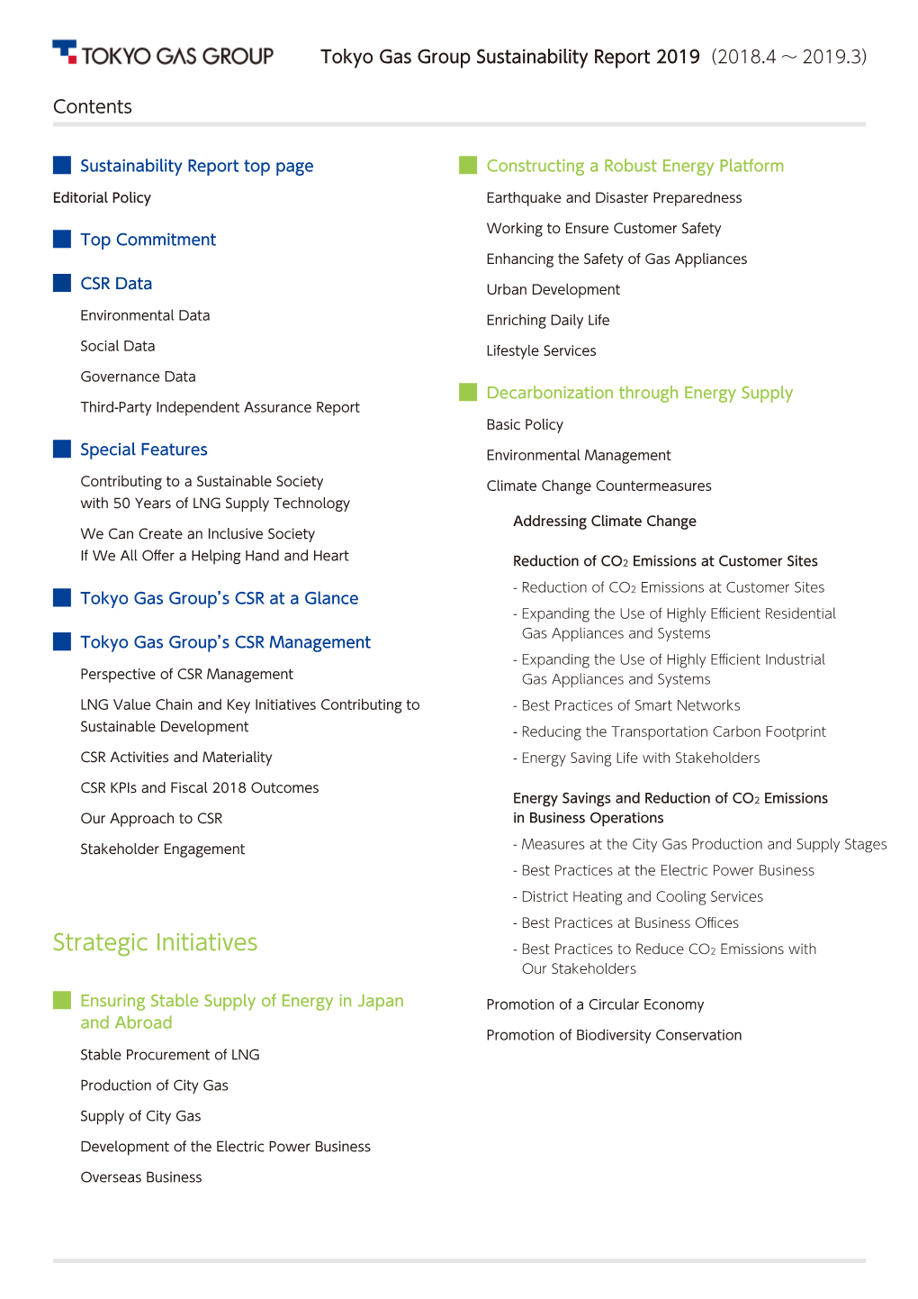 Sustainability Report 2019（2018.4 ～ 2019.3）