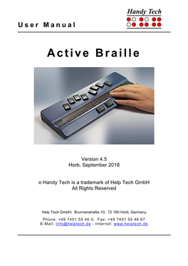 Active Braille User Manual