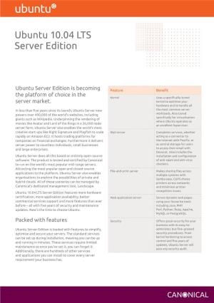 Ubuntu 10.04 LTS Server Edition